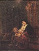 REMBRANDT Harmenszoon van Rijn Hannab in the Temple (mk33) oil painting on canvas